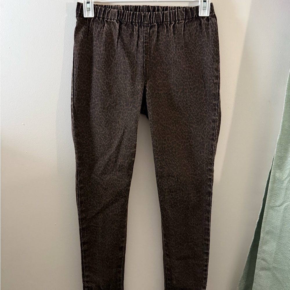 Brown and black leopard pants